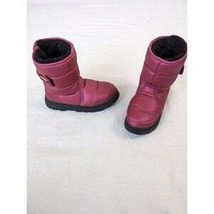 Khombu Maroon Puffer Snow Boots Thermolite Insulated Faux Fur Lined Womens 8M